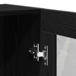 Berkfield Home Book Cabinet Black Oak 82.5x30.5x115 cm Engineered Wood - thumbnail 9