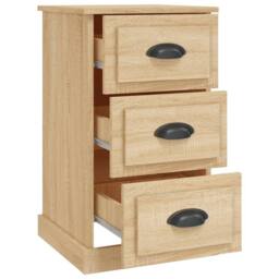 Berkfield Home Durable Bedside Cabinet Sonoma Oak 39x39x67 cm Engineered Wood in Light Oak - Size: 39 x 39 x 67 cm - thumbnail 6