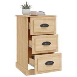 Berkfield Home Durable Bedside Cabinet Sonoma Oak 39x39x67 cm Engineered Wood in Light Oak - Size: 39 x 39 x 67 cm - thumbnail 5