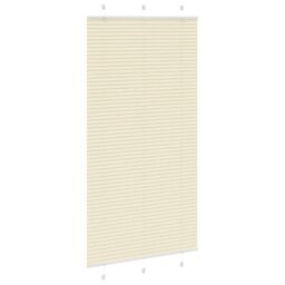 Berkfield Home Pleated Blind Cream 105x200 cm Fabric Width 104.4 cm Polyester - thumbnail 3