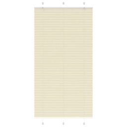 Berkfield Home Pleated Blind Cream 105x200 cm Fabric Width 104.4 cm Polyester - thumbnail 1