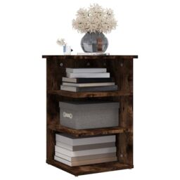 Berkfield Home Side Cabinet Smoked Oak 35x35x55 cm Engineered Wood in Brown - Size: 35 x 35 x 55 cm - thumbnail 4