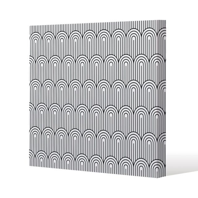 Benjamin Tate Design Geometric Curves (Canvas Print) / 46 x 46 x 4cm in Natural - Size: 46 x 46 x 4 cm - image 1