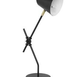 Wyld and Coco Black Metal Crane-Arm Desk Lamp - thumbnail 2