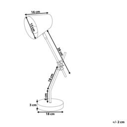 Wyld and Coco Black Metal Crane-Arm Desk Lamp - thumbnail 3