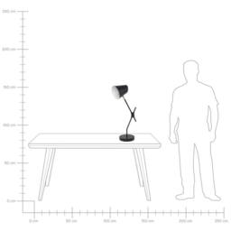 Wyld and Coco Black Metal Crane-Arm Desk Lamp - thumbnail 8