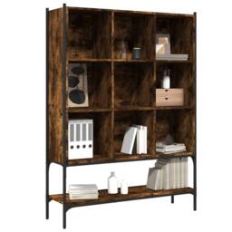 Berkfield Home Decorative Bookcase Smoked Oak 102x30x141.5 cm Engineered Wood in Brown - thumbnail 4