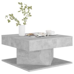 Berkfield Home Coffee Table Concrete Grey 57x57x30 cm Engineered Wood - Size: 57 x 57 x 30 cm - thumbnail 4