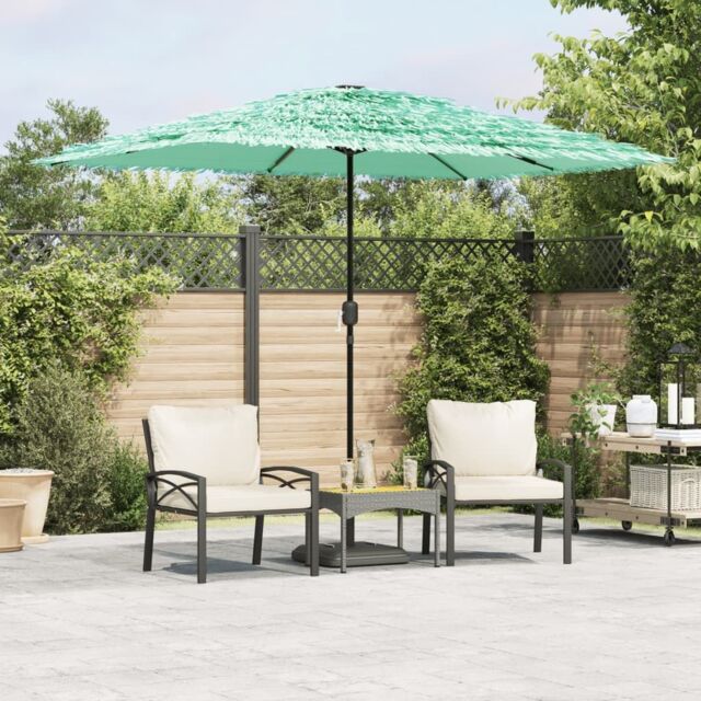 Berkfield Home Garden Parasol with Steel Pole Green 300x200x250 cm - Size: 300 x 200 x 250 cm - image 1