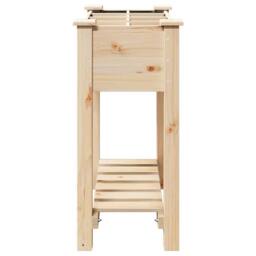 Berkfield Home Durable Garden Planter with Grids 71x37x76 cm Solid Wood Fir in Beige - Size: 71 x 37 x 76 cm - thumbnail 6