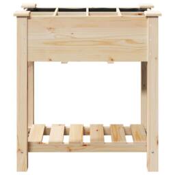 Berkfield Home Durable Garden Planter with Grids 71x37x76 cm Solid Wood Fir in Beige - Size: 71 x 37 x 76 cm - thumbnail 5