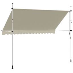 Berkfield Home Manual Retractable Awning 350 cm Cream in Beige - thumbnail 4