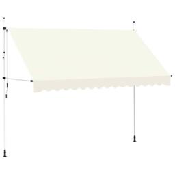 Berkfield Home Manual Retractable Awning 350 cm Cream in Beige - thumbnail 2