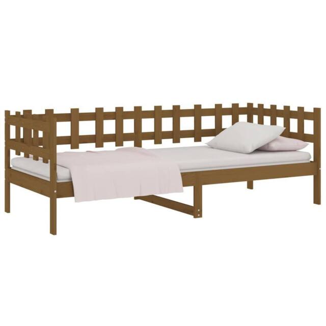 Berkfield Home Beautiful Day Bed Honey Brown 90x200 cm Solid Wood Pine - image 1