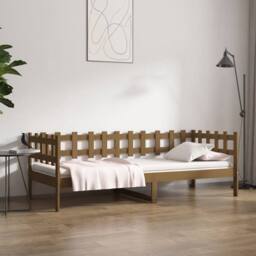 Berkfield Home Beautiful Day Bed Honey Brown 90x200 cm Solid Wood Pine - thumbnail 2