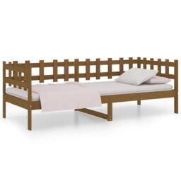 Berkfield Home Beautiful Day Bed Honey Brown 90x200 cm Solid Wood Pine - thumbnail 3
