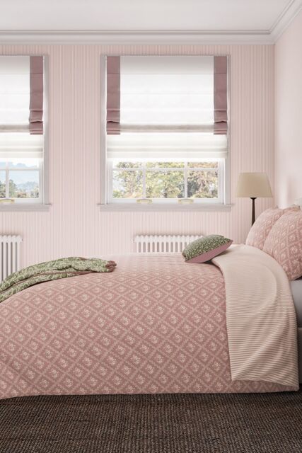 Helena Springfield 'Meadow Posy' Cotton Duvet Cover Set in Pink - Size: Double - image 1