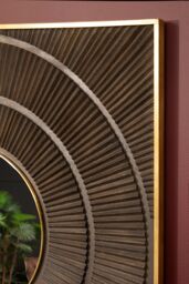 Orsina Sadri Mango Wood Wall Mirror in Brown - thumbnail 2