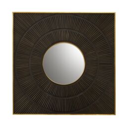 Orsina Sadri Mango Wood Wall Mirror in Brown