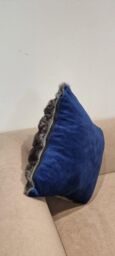 Celebrity Interiors Neoma Blue with Grey Fur 18cm x 18cm - Size: Single - thumbnail 2