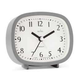 Acctim Hilda Analogue Alarm Clock Non Ticking Sweep Crescendo Alarm with Backlight in Light Grey - thumbnail 3