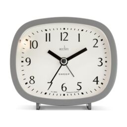Acctim Hilda Analogue Alarm Clock Non Ticking Sweep Crescendo Alarm with Backlight in Light Grey - thumbnail 2