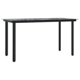 Berkfield Home 5 Piece Garden Dining Set Black Textilene & Steel - thumbnail 6