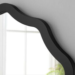 Yearn Mirrors Black Ripple Framed Circular Wall Mirror 90x90cm - Size: 90x90 cm - thumbnail 3