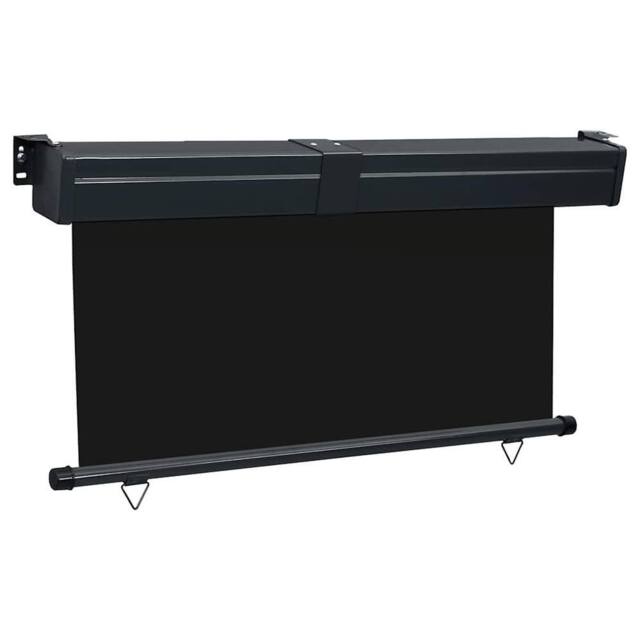 Berkfield Home Stylish Balcony Side Awning 140x250 cm Black - image 1