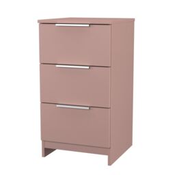 Ready Assembled 2 U Dover 3 Drawer Bedside Cabinet (Ready Assembled) in Dusty Pink - thumbnail 4