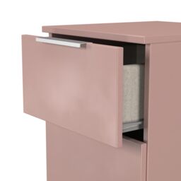 Ready Assembled 2 U Dover 3 Drawer Bedside Cabinet (Ready Assembled) in Dusty Pink - thumbnail 6