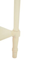 Orsina Rectangular Console Table for Hallway, Pine Wood Hallway Table for Home Office Decor, Wood Table with Carved Legs in Off-White - thumbnail 4