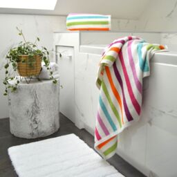 Allure Bath Fashions Cali Multicoloured Striped Towels - 100% Cotton - Size: Bath Sheet - thumbnail 2