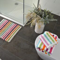 Allure Bath Fashions Cali Multicoloured Striped Towels - 100% Cotton - Size: Bath Sheet - thumbnail 6