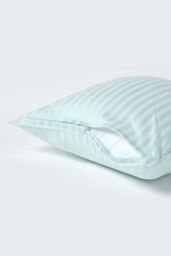 Homescapes Continental Egyptian Cotton Pillowcase 330 TC, 40 x 40 cm in Blue - thumbnail 3