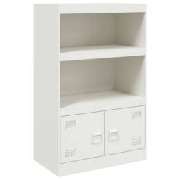 Berkfield Home Sideboard White 67x39x107 cm Steel - Size: 67 x 39 x 107 cm - thumbnail 1