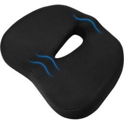 NESTLUNE Orthopedic Memory Foam Seat Cushion Back in Black - Size: 100 cm x 190 cm - thumbnail 5