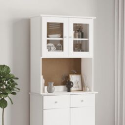 Berkfield Home Dresser Top ALTA White 77x30x92 cm Solid Wood Pine - Size: 77 x 30 x 92 cm