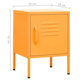 Berkfield Home Nightstand Mustard Yellow 35x35x51 cm Steel - Size: 35 x 35 x 51 cm - thumbnail 9