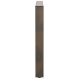 Berkfield Home Dining Table Legs V-Shape 2 pcs Natural Steel 90x(72-73.3) cm Steel in Bronze - thumbnail 6