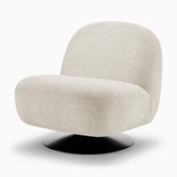 FurnitureboxUK Tilda Fabric Accent Chair in Cream - thumbnail 3