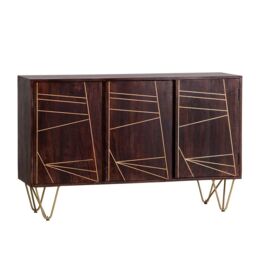 IH Design Jusleen Solid Mango Wood Large Sideboard in Brown - thumbnail 2