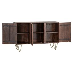 IH Design Jusleen Solid Mango Wood Large Sideboard in Brown - thumbnail 3