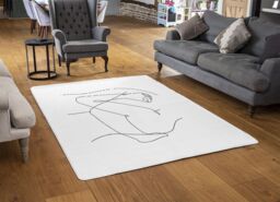 Benjamin Tate Design Line Art Hug Designer Rug in Natural - Size: Large - thumbnail 2