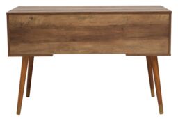 Orsina Contemporary Design Two Door One Drawer Desk, Versatile Wooden Finish Work Desk, Stable Single Drawer Desk in Brown - thumbnail 5