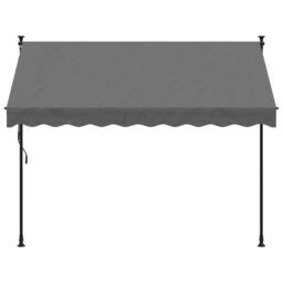 Berkfield Home Retractable Awning Anthracite 250x150 cm Fabric & Steel in Black - thumbnail 3