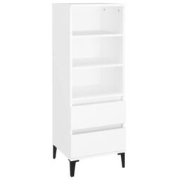 Berkfield Home Highboard White 40x36x110 cm Engineered Wood - Size: 40 x 36 x 110 cm - thumbnail 1
