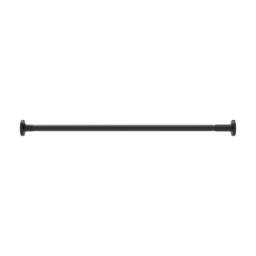 FLAVORA 90-160cm Telescopic Net Voile Tension Curtain Rail in Black - Size: 1