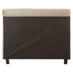 Orsina Elegant Brushed Velvet Double Bed, Minimalist Double Bed in Brown - thumbnail 2