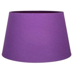 Happy Homewares Traditional Linen Fabric Drum Shade for Pendant & Lampshade in Purple - Size: 12 inches
